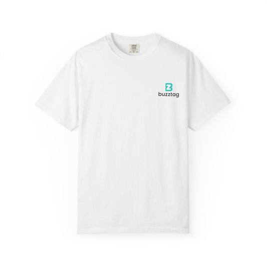 Buzztag Logo T-Shirt — Minimal Teal Chest Graphic